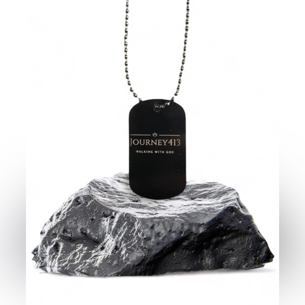 Black Dog Tag Necklace - Picture 9 of 9